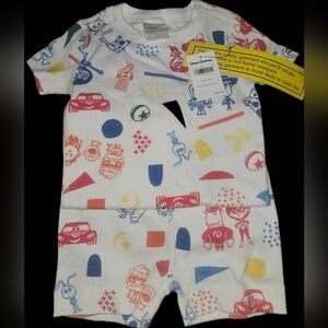 Hanna Andersson Disney Pixar Movie Organic Cotton Short John Pajama Set